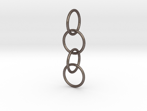 Chain earrings in Polished Bronzed Silver Steel