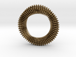 Mobius Ring Pendant v3 *Large* in Natural Bronze