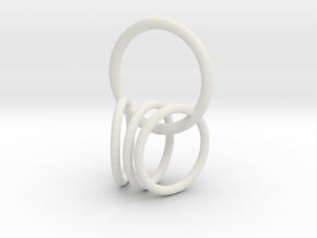 4 rings  in White Natural Versatile Plastic