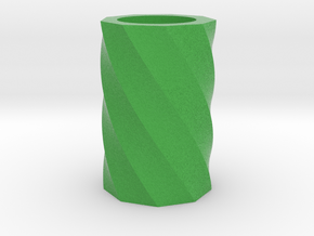 Twisted polygon vase in Full Color Sandstone