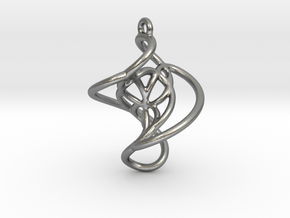 Swirl Pendant in Natural Silver
