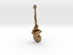 Metal Droplet Pendant no.1 in Natural Brass