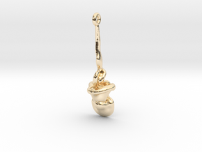 Metal Droplet Pendant no.1 in 14k Gold Plated Brass