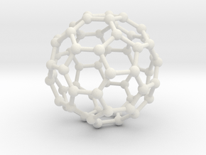 C60 Fullerene  in White Natural Versatile Plastic