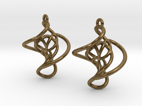 Swirl Earrings in Natural Bronze
