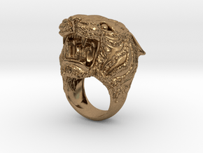 Tiger ring size 7 3/4 in Natural Brass