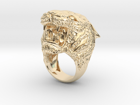 Tiger ring size 7 3/4 in 14k Gold Plated Brass