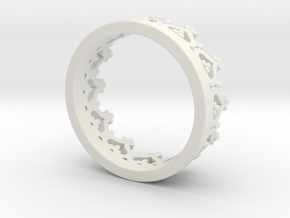 Crown ring in White Natural Versatile Plastic