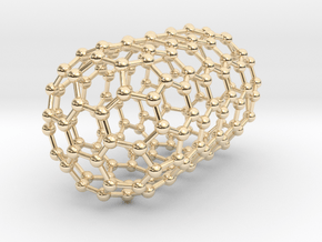 0078 Carbon Nanotube Capped (6,6) in 14K Yellow Gold