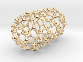 0079 Carbon Nanotube Capped (9,0) in 14K Yellow Gold
