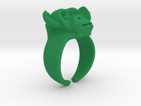 Chimpanzee Ring in Green Processed Versatile Plastic
