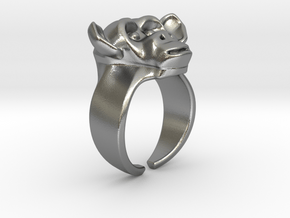 Chimpanzee Ring in Natural Silver