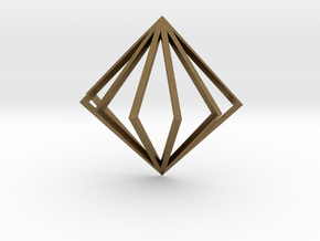 3D Fanned Diamond in Natural Bronze