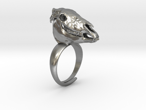 Horse Ring in Natural Silver
