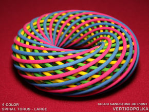 4-Color Spiral Torus LG in Full Color Sandstone