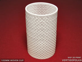 100mm Woven Cup 1 TEST in White Natural Versatile Plastic