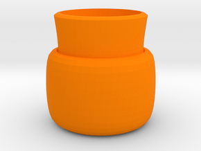 2 layers vase in Orange Processed Versatile Plastic