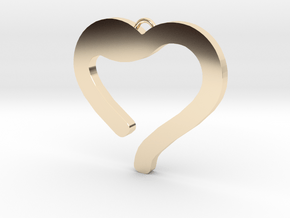 Thick Heart (3mm) in 14k Gold Plated Brass