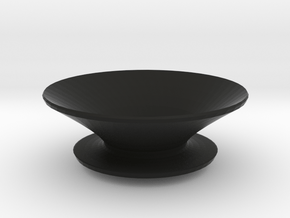 Round fruit bowl in Black Natural Versatile Plastic