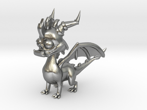 Spyro the Dragon - 5cm Tall in Natural Silver