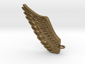 Wing pendant in Natural Bronze