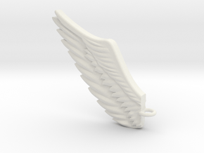 Wing pendant in White Natural Versatile Plastic
