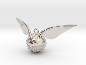 The Golden Snitch pendant in Rhodium Plated Brass