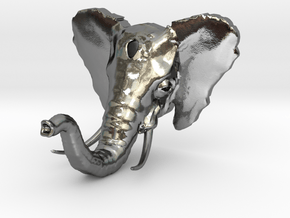 Elephant Hook v2 (w/ Tusks) in Polished Silver