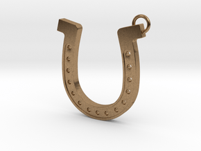 Horseshoe pendant in Natural Brass
