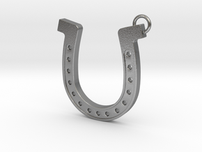 Horseshoe pendant in Natural Silver