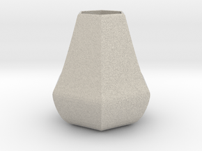 Bulky honeycomb vase in Natural Sandstone