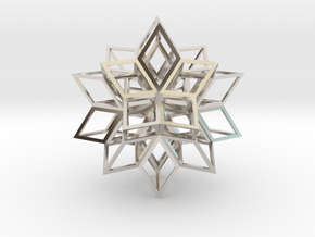 Rhombic Hexecontahedron in Rhodium Plated Brass