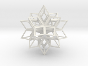 Rhombic Hexecontahedron in White Natural Versatile Plastic