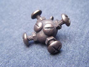 Bolts & Screws - Jolly Roger Trinket in Polished Bronzed Silver Steel