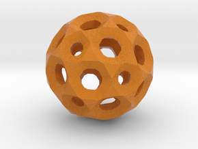 Sphere with holes in Full Color Sandstone