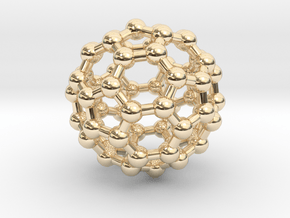 Fullerene C60 in 14k Gold Plated Brass