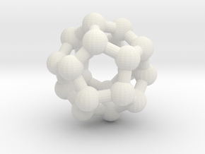 Fullerene C20 in White Natural Versatile Plastic