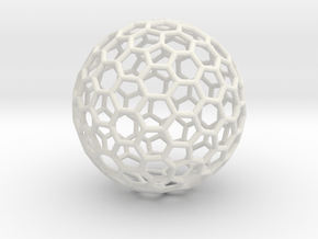 Fullerene C260 - large in White Natural Versatile Plastic