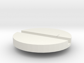 Slotted Disk in White Natural Versatile Plastic