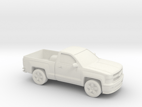 1/87 2015 Chevrolet Silverado Single Cab in White Natural Versatile Plastic