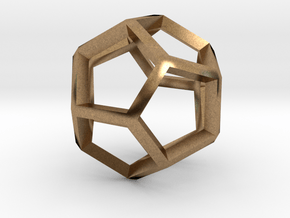 3D Honeycomb  in Natural Brass