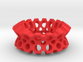 Round holes bracelet in Red Processed Versatile Plastic