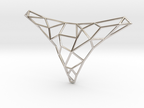 Polygon necklace in Rhodium Plated Brass