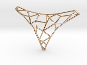 Polygon necklace in 14k Rose Gold Plated Brass