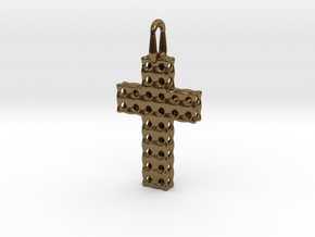 Cross with Depth in Polished Bronze