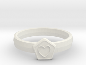 3D Printed Bond What You Love Ring Size 7  in White Natural Versatile Plastic
