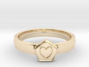 3D Printed Bond What You Love Ring Size 7  in 14k Gold Plated Brass