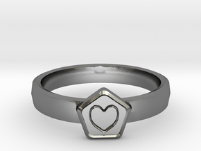 3D Printed Bond What You Love Ring Size 7  in Polished Silver
