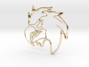 Angry Eagle in 14K Yellow Gold