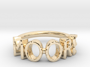 Moore Ring Size 9 in 14k Gold Plated Brass